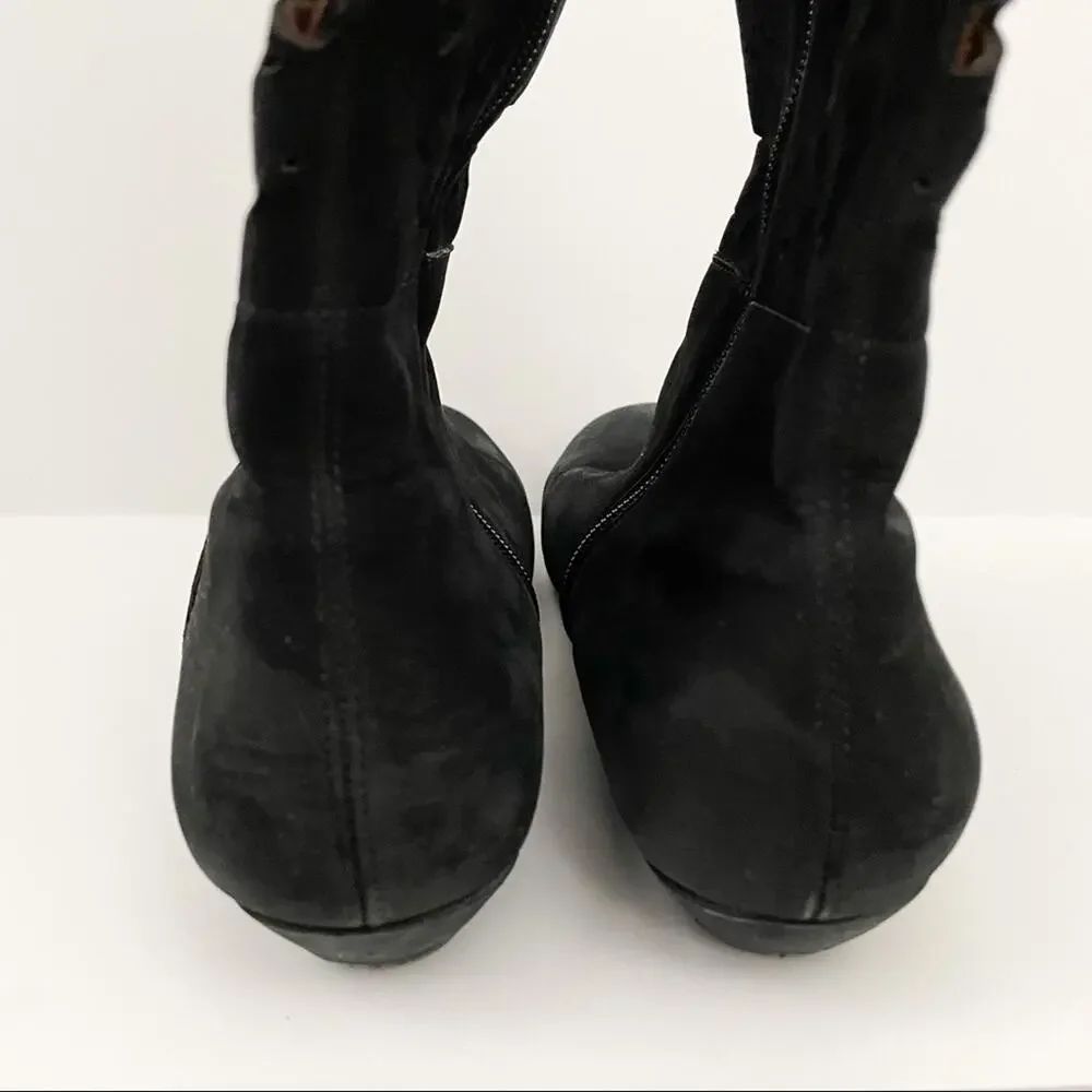 Gentle Souls by Kenneth Cole Black Laser Cut Boots